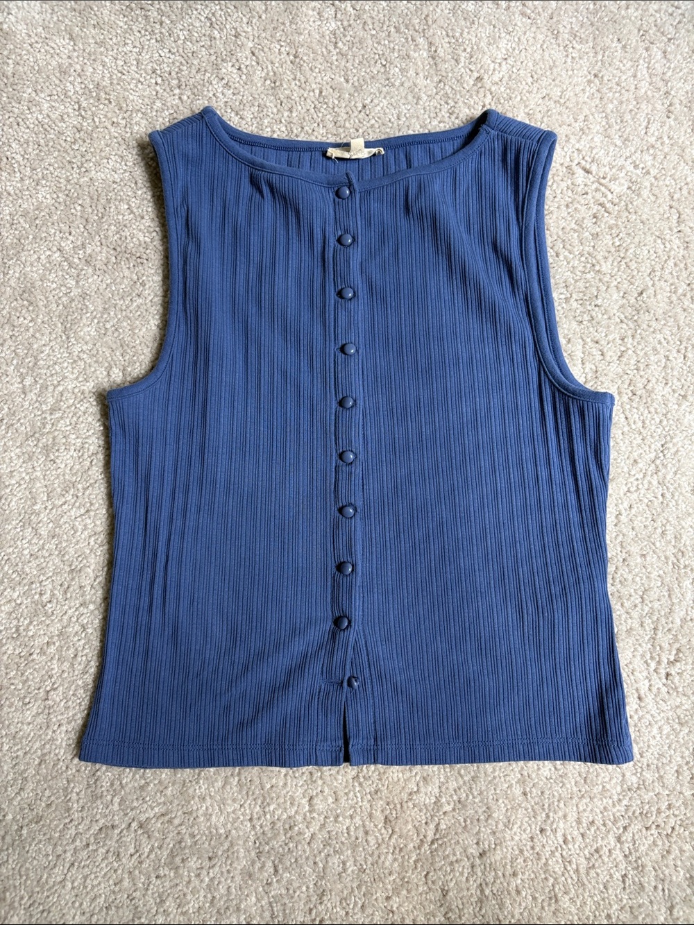 Madewell Ribbed Button Down Shell Tank